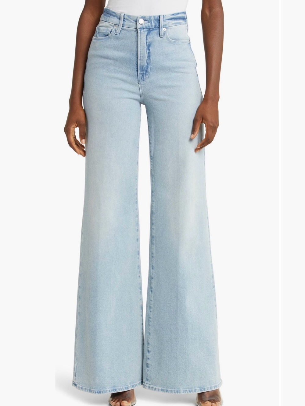 GOOD WAIST PALAZZO JEANS | INDIGO453